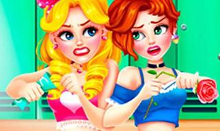 School Girls Battle Beauty Salon